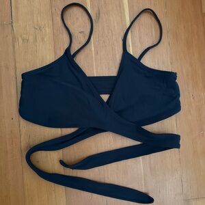 L*Space Black Wrap Bikini Top